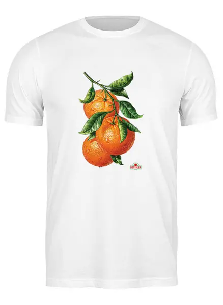Заказать мужскую футболку в Москве. Футболка классическая Апельсины от Виктор Гришин - готовые дизайны и нанесение принтов.