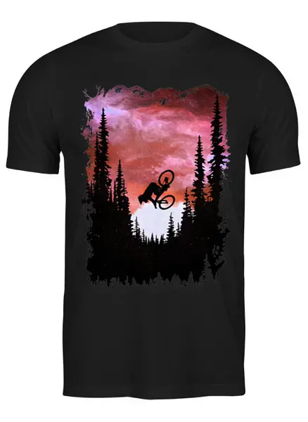 Заказать мужскую футболку в Москве. Футболка классическая Forest Rider от oneredfoxstore@gmail.com - готовые дизайны и нанесение принтов.