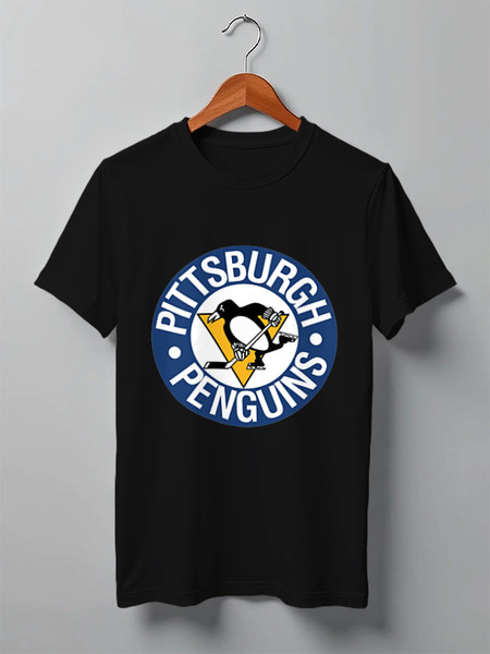 Заказать мужскую футболку в Москве. Футболка классическая Pittsburgh Penguins от Евгения Железкина - готовые дизайны и нанесение принтов.