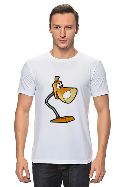Заказать мужскую футболку в Москве. Футболка классическая Лампа от borado - готовые дизайны и нанесение принтов.