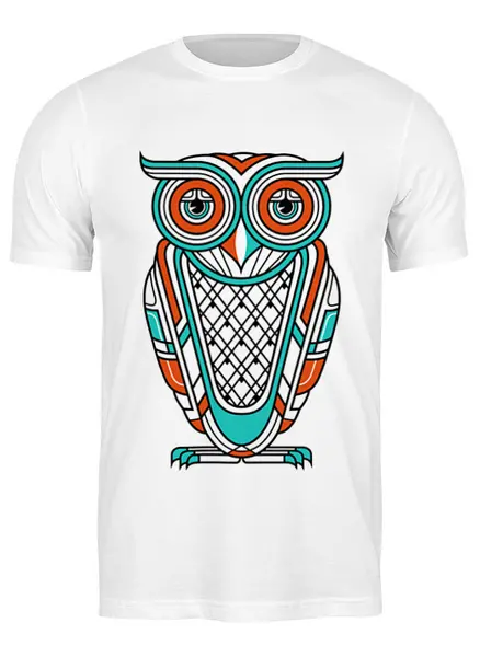 Заказать мужскую футболку в Москве. Футболка классическая Сова (Owl) от nadegda - готовые дизайны и нанесение принтов.