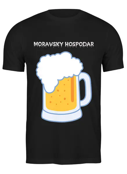 Заказать мужскую футболку в Москве. Футболка классическая Пивоварня «Moravsky Hospodar». от Lev Kiirin - готовые дизайны и нанесение принтов.