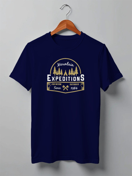 Заказать мужскую футболку в Москве. Футболка классическая Mountains от oneredfoxstore@gmail.com - готовые дизайны и нанесение принтов.