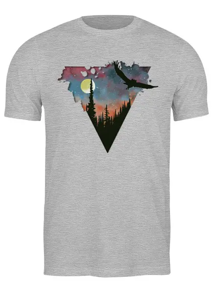 Заказать мужскую футболку в Москве. Футболка классическая Owl Space от oneredfoxstore@gmail.com - готовые дизайны и нанесение принтов.
