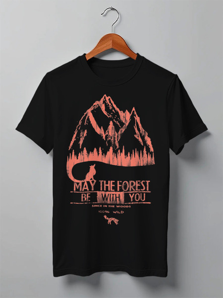 Заказать мужскую футболку в Москве. Футболка классическая Fox Here от oneredfoxstore@gmail.com - готовые дизайны и нанесение принтов.