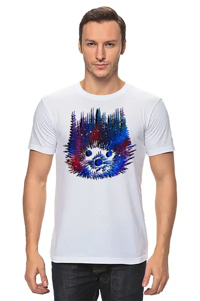 Заказать мужскую футболку в Москве. Футболка классическая Hedgehog от oneredfoxstore@gmail.com - готовые дизайны и нанесение принтов.