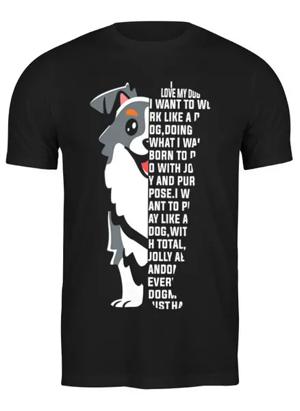Заказать мужскую футболку в Москве. Футболка классическая ߷ Dog lover ߷ от balden - готовые дизайны и нанесение принтов.