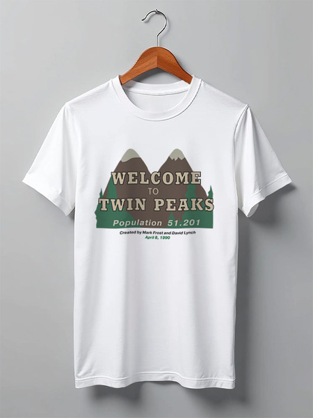 Заказать мужскую футболку в Москве. Футболка классическая Twin peaks от Djimas Leonki - готовые дизайны и нанесение принтов.