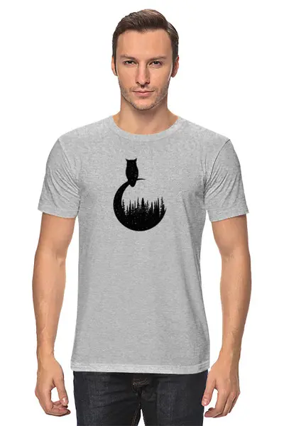 Заказать мужскую футболку в Москве. Футболка классическая Forest от oneredfoxstore@gmail.com - готовые дизайны и нанесение принтов.
