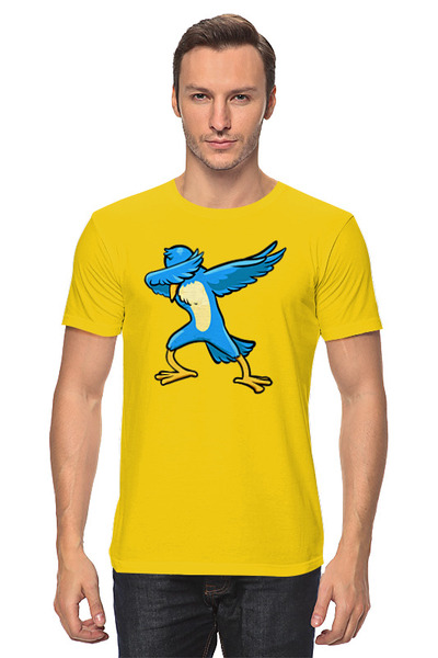 Заказать мужскую футболку в Москве. Футболка классическая Dab bird от skynatural - готовые дизайны и нанесение принтов.