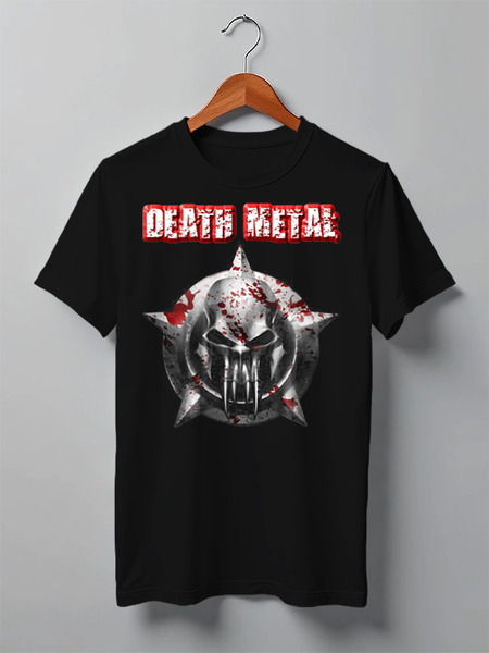 Заказать мужскую футболку в Москве. Футболка классическая Death Metal от Leichenwagen - готовые дизайны и нанесение принтов.