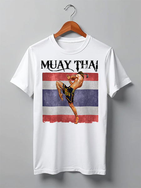 Заказать мужскую футболку в Москве. Футболка классическая Muay Thai Муай Тай Тайский Бокс от Combat Wear - готовые дизайны и нанесение принтов.