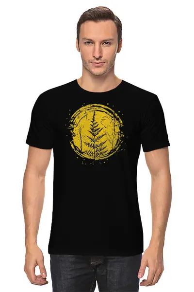 Заказать мужскую футболку в Москве. Футболка классическая Moon Fern от oneredfoxstore@gmail.com - готовые дизайны и нанесение принтов.