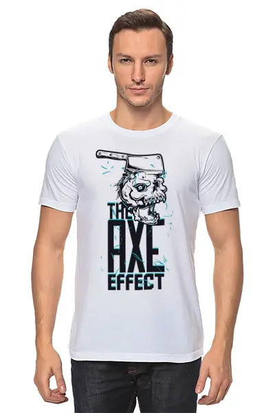 Заказать мужскую футболку в Москве. Футболка классическая The AXE Effect от Alex Remington - готовые дизайны и нанесение принтов.