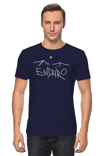 Заказать мужскую футболку в Москве. Футболка классическая Enduro от oneredfoxstore@gmail.com - готовые дизайны и нанесение принтов.