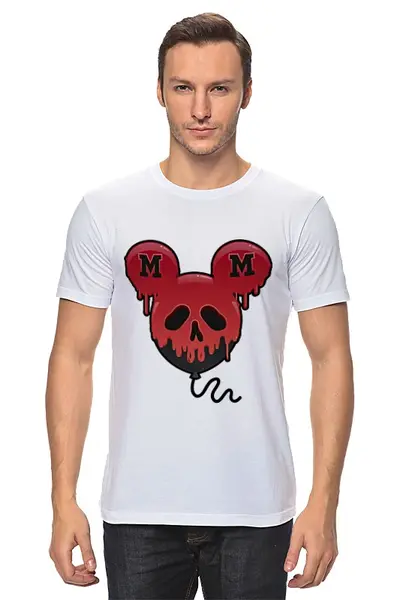 Заказать мужскую футболку в Москве. Футболка классическая Skull - 27 от Vladec11 - готовые дизайны и нанесение принтов.