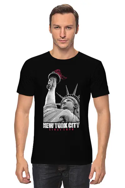 Заказать мужскую футболку в Москве. Футболка классическая ❖New York City❖ от balden - готовые дизайны и нанесение принтов.