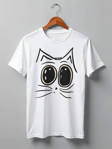 Заказать мужскую футболку в Москве. Футболка классическая Cats Here от oneredfoxstore@gmail.com - готовые дизайны и нанесение принтов.