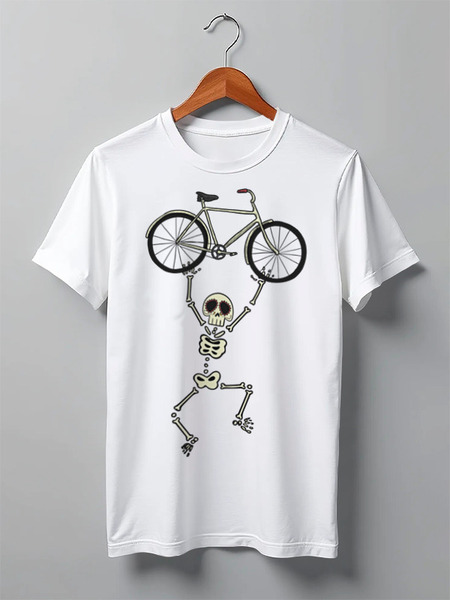 Заказать мужскую футболку в Москве. Футболка классическая Mountain Bike от oneredfoxstore@gmail.com - готовые дизайны и нанесение принтов.
