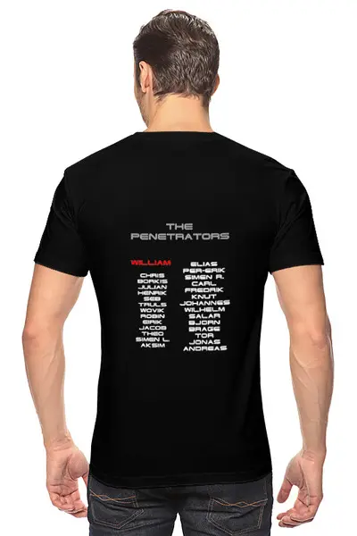 Заказать мужскую футболку в Москве. Футболка классическая The Penetrators  от ino1995.15@mail.ru - готовые дизайны и нанесение принтов.