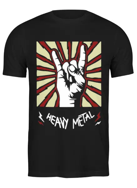 Заказать мужскую футболку в Москве. Футболка классическая Heavy Metal от MariYang  - готовые дизайны и нанесение принтов.