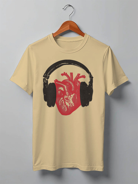 Заказать мужскую футболку в Москве. Футболка классическая Love Music от geekbox - готовые дизайны и нанесение принтов.