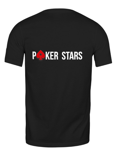 Заказать мужскую футболку в Москве. Футболка классическая PokerStars от Moroz - готовые дизайны и нанесение принтов.