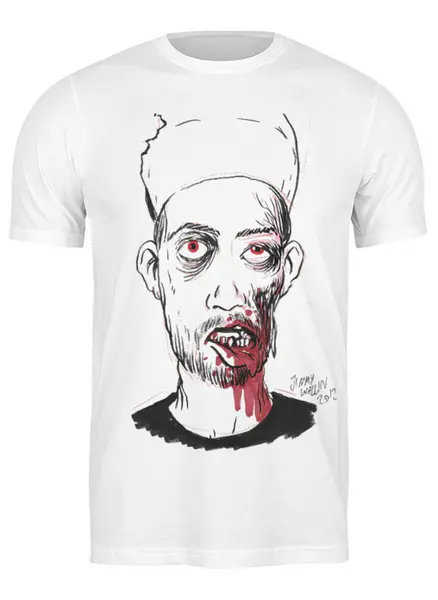Заказать мужскую футболку в Москве. Футболка классическая Zombie art от Иван - готовые дизайны и нанесение принтов.