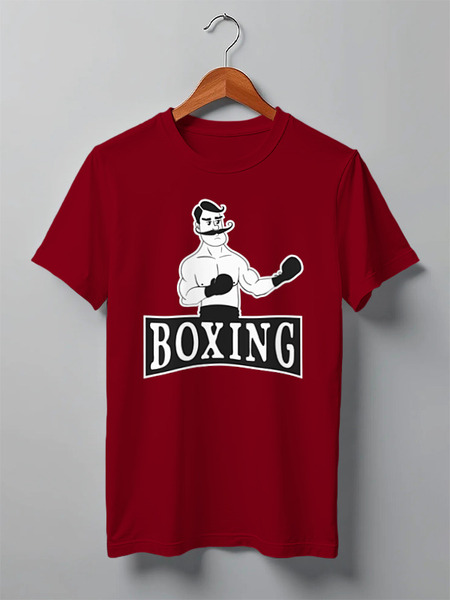 Заказать мужскую футболку в Москве. Футболка классическая Boxing от skynatural - готовые дизайны и нанесение принтов.
