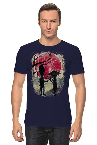 Заказать мужскую футболку в Москве. Футболка классическая Japan от oneredfoxstore@gmail.com - готовые дизайны и нанесение принтов.