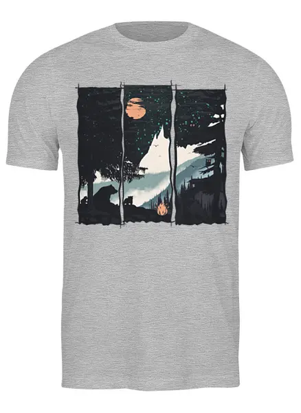 Заказать мужскую футболку в Москве. Футболка классическая Camping от oneredfoxstore@gmail.com - готовые дизайны и нанесение принтов.