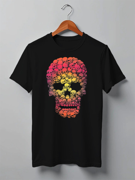 Заказать мужскую футболку в Москве. Футболка классическая Черепа от skull - готовые дизайны и нанесение принтов.