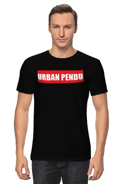 Заказать мужскую футболку в Москве. Футболка классическая Urban Pendu от akk94kj - готовые дизайны и нанесение принтов.
