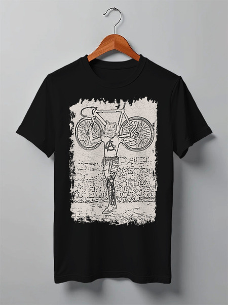 Заказать мужскую футболку в Москве. Футболка классическая Bike Punk от oneredfoxstore@gmail.com - готовые дизайны и нанесение принтов.
