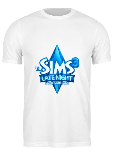 Заказать мужскую футболку в Москве. Футболка классическая Sims 3  от THE_NISE  - готовые дизайны и нанесение принтов.