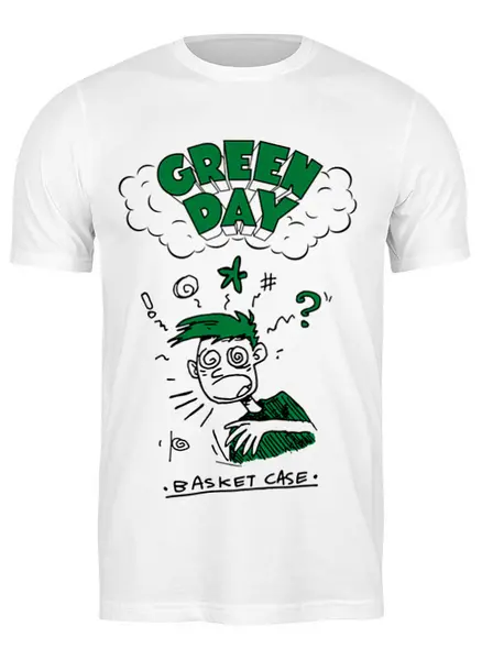 Заказать мужскую футболку в Москве. Футболка классическая Green Day от geekbox - готовые дизайны и нанесение принтов.
