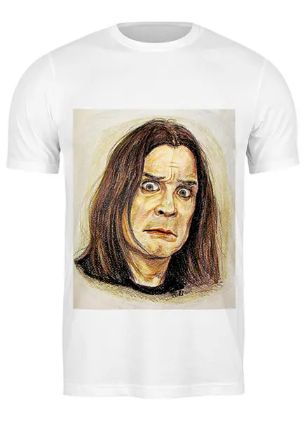 Заказать мужскую футболку в Москве. Футболка классическая Ozzy Osbourne  от polinalinden - готовые дизайны и нанесение принтов.