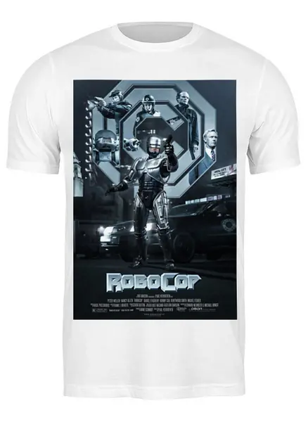 Заказать мужскую футболку в Москве. Футболка классическая Робокоп / RoboCop от kino.printio.ru - готовые дизайны и нанесение принтов.