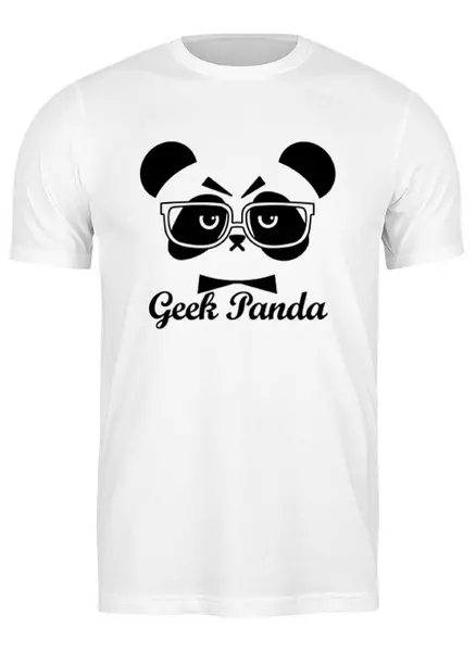 Заказать мужскую футболку в Москве. Футболка классическая Панда (Panda) от trugift - готовые дизайны и нанесение принтов.