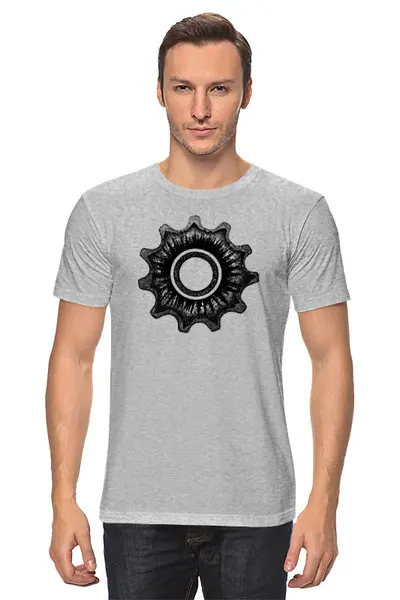 Заказать мужскую футболку в Москве. Футболка классическая Mountain Bike Art Logo от oneredfoxstore@gmail.com - готовые дизайны и нанесение принтов.
