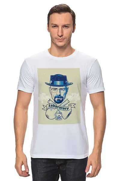 Заказать мужскую футболку в Москве. Футболка классическая хайзенберг от niggalay - готовые дизайны и нанесение принтов.