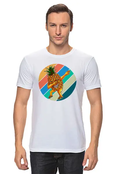 Заказать мужскую футболку в Москве. Футболка классическая ❖Pineapple❖ от balden - готовые дизайны и нанесение принтов.
