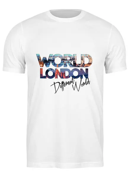 Заказать мужскую футболку в Москве. Футболка классическая "DIFFERENT WORLD": London от Octopuslabel - готовые дизайны и нанесение принтов.