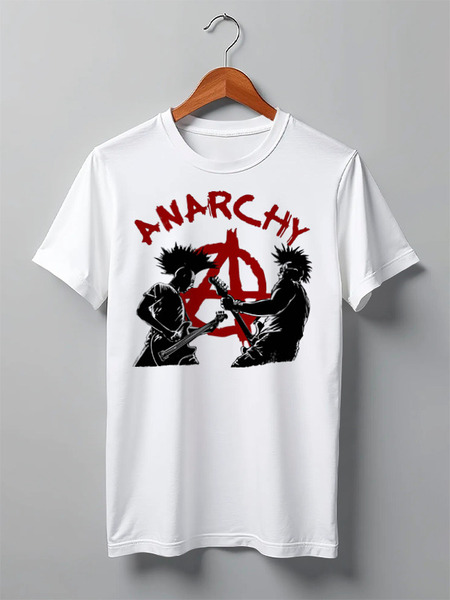 Заказать мужскую футболку в Москве. Футболка классическая Punks Not Dead от Leichenwagen - готовые дизайны и нанесение принтов.