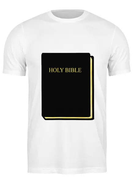 Заказать мужскую футболку в Москве. Футболка классическая Holy Bible от YellowCloverShop - готовые дизайны и нанесение принтов.