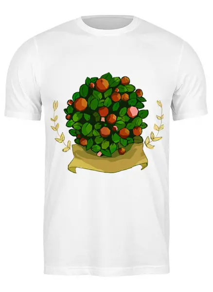 Заказать мужскую футболку в Москве. Футболка классическая Брусника от rokudo93@mail.ru - готовые дизайны и нанесение принтов.