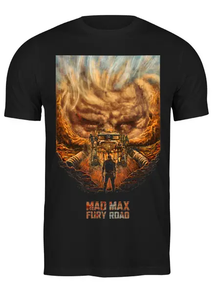 Заказать мужскую футболку в Москве. Футболка классическая Mad Max / Безумный Макс от KinoArt - готовые дизайны и нанесение принтов.