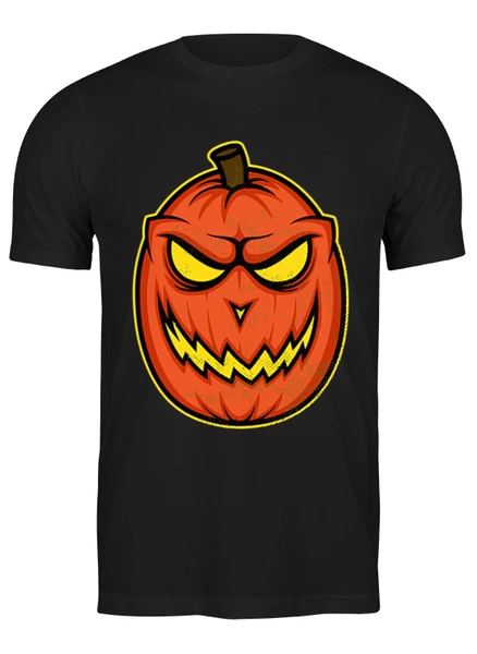 Заказать мужскую футболку в Москве. Футболка классическая Pumpkin smile от skynatural - готовые дизайны и нанесение принтов.