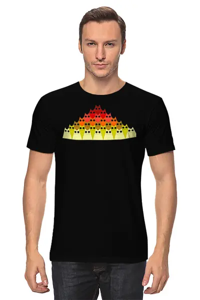 Заказать мужскую футболку в Москве. Футболка классическая Cats Here от oneredfoxstore@gmail.com - готовые дизайны и нанесение принтов.