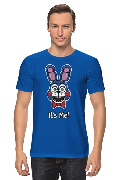 Заказать мужскую футболку в Москве. Футболка классическая Бонни ( Bonnie The Bunny) от cherdantcev - готовые дизайны и нанесение принтов.